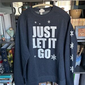 Disney “Just Let It Go” Fleece Sweatshirt – Large – NWOT